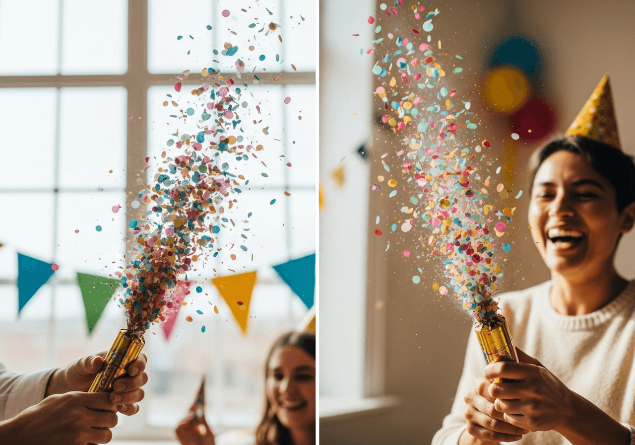 Celebrating Without a Sound: The Twist-Open Confetti Cracker