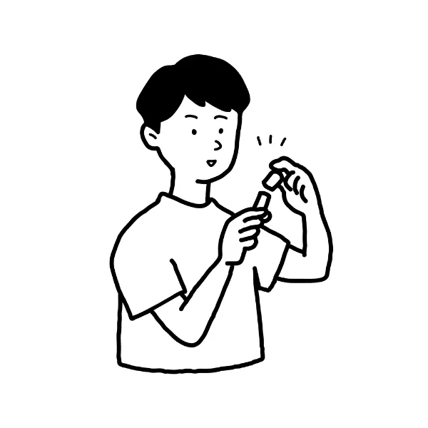 Illustration of opening the cap