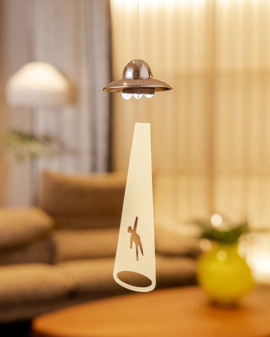 A Ceramic Wind Chime from Kyoto, Shaped Like a Spinning Record