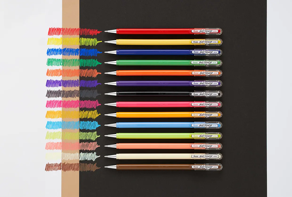 Like "Paintable Stickers": The Pentel MATTEHOP Is a Magic Pen That Hacks Black Paper and Photos Alike